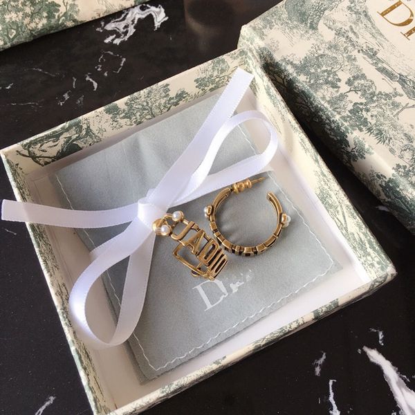 

woven braceletd jia ja letter pearl studs 925 silver needle women's ear ring accessories high version anti-allergy, White;black