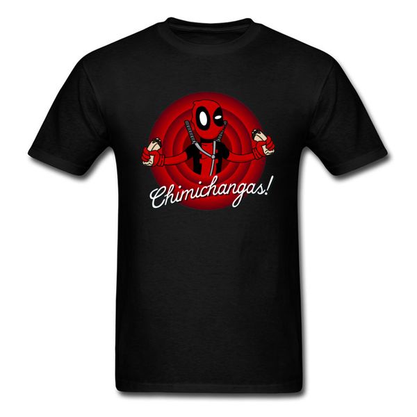 

deadpool with chimichangas print t shirts man fashion comedy tshirts dead pool
