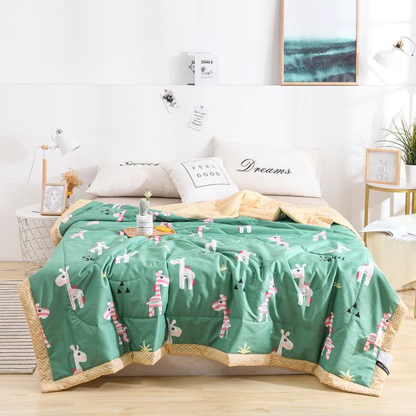 

comforters & sets cartoon printing home air-conditioning quilt soft breathable sofa chair cover blanket adults teens cozy bedding comforter