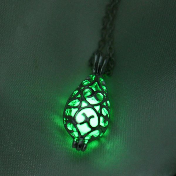 

for flower b dark luminous hollow the pendant necklaces glow fashion in drop 3 styles necklace gift women jewelry 2019 water christmas yflem