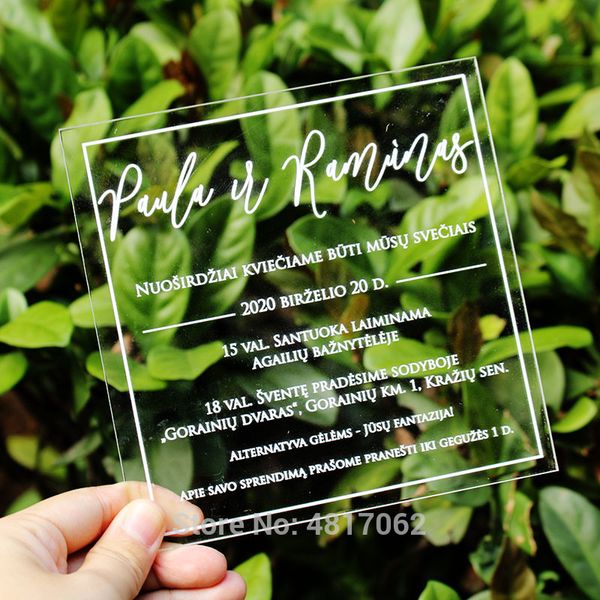 

greeting cards clear wedding invitations | flexible
