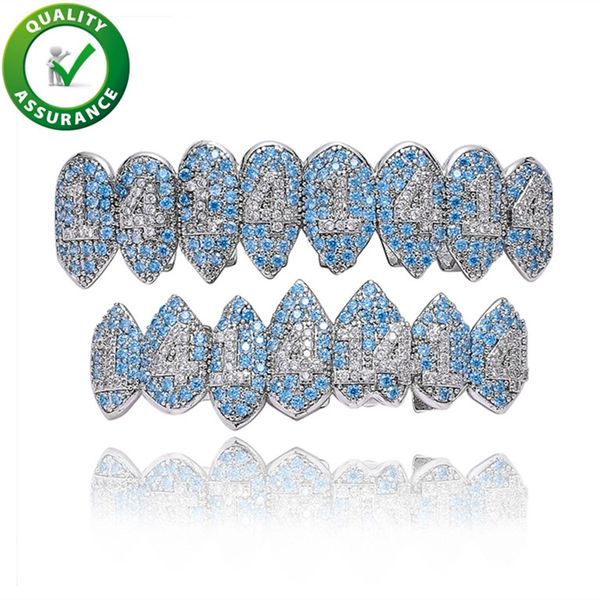 

luxury designer jewelry mens hip hop teeth grillz iced out diamond grills rapper fashion men accessories gold silver bling charm shiny new, Black
