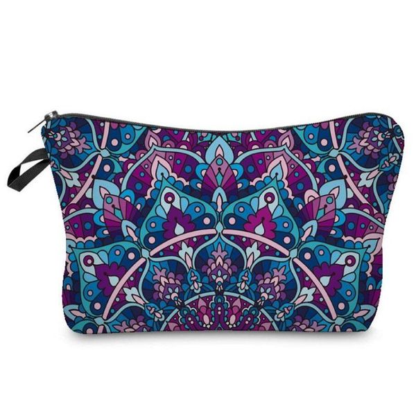 

fashion makeup bag women cosmetic bag with multicolor pattern 3d printing neceser toiletry for travel organizer make up
