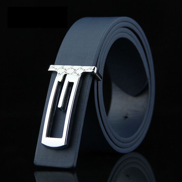 

new men's big g smooth buckle belt casual fashion buckle belt, Black;brown
