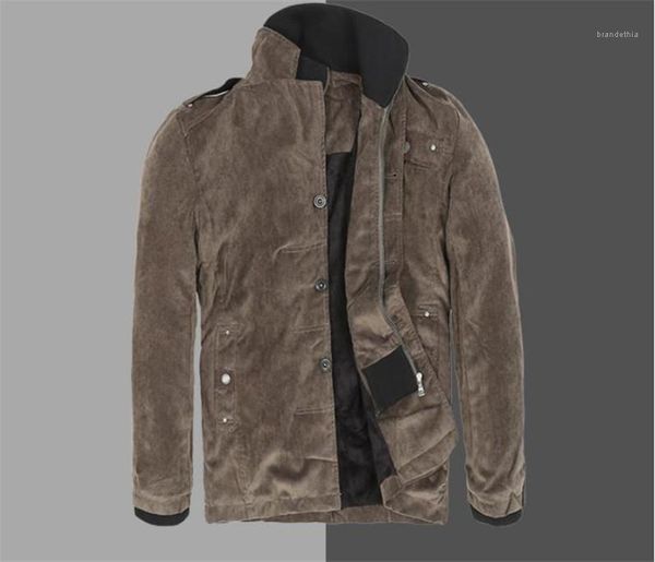 

jackets solid panelled zipper fly windrunner stand collar long sleeved cotton jacket mens clothing mens winter cargo, Black;brown