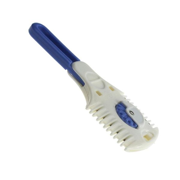 

double side haircut scissors metal blade razor plastic hair trimmer comb hair cutting trimmer barber styling tools