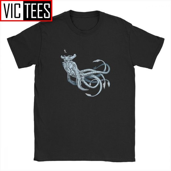 

sea emperor transparent subnautica men t shirt games sea leviathan reaper diving fish tees short sleeve t-shirt cotton europe