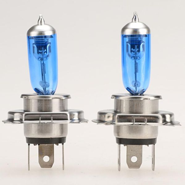 

2pcs h1/h4 socket 6000k white 12v 100w headlight light bulb lamp car headlight fog lights driving lamp white
