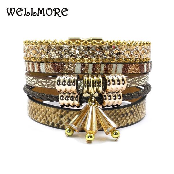 

wellmore women bracelets summer leather bracelet 5 color 3 size snakeskin shape charm bracelets for women wholesale, Red;blue