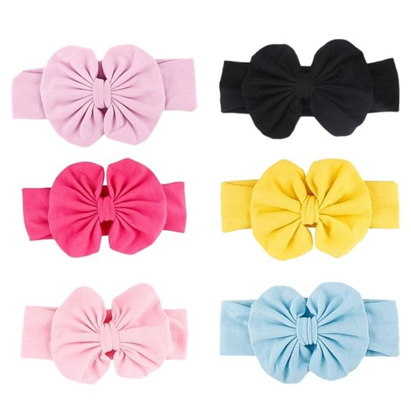 

6pcs bowknot hair ties bow ponytail holders soft delicate comfortable baby headdress infant hair accessory newborn band for, Slivery;white