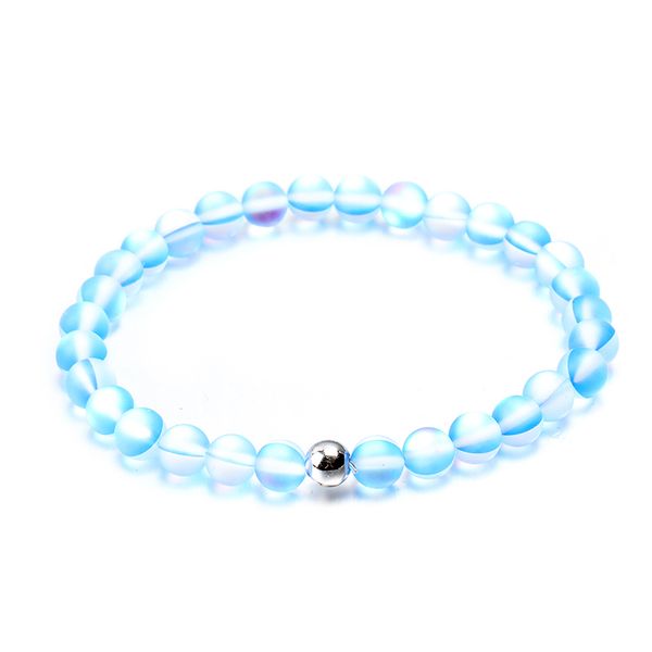 

fashion transparent glitter stone beads bracelet unique sparkling beaded brcaelets for women men friendship love gifts jewelry, Red;blue