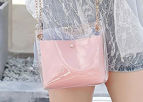 

designer 2020 new arrival trend bucket bag all-match transparent jelly picture mother shoulder bag