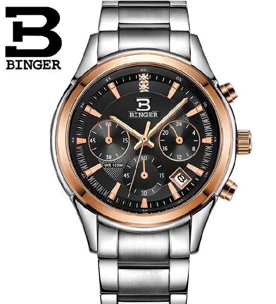 

sports watches for men diver wrist silver steel men and women couple of tables binger watch 2020 gift watches, Slivery;brown