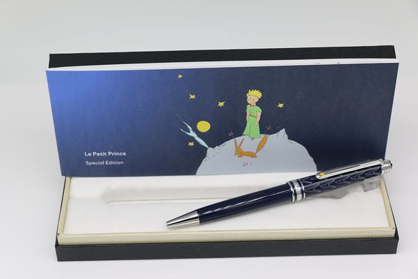 

the little prince series ballpoint pen blue body with silver trim office school supply gift pen, Blue;orange