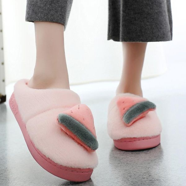 

slippers women winter home slippers home bow indoor non-slip shoes casual warm pantouffle femme hiver#a20, Black