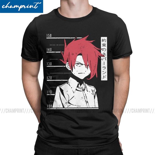

awesome the promised neverland ray t-shirt men round neck 100% cotton t shirts short sleeve tees plus size clothes