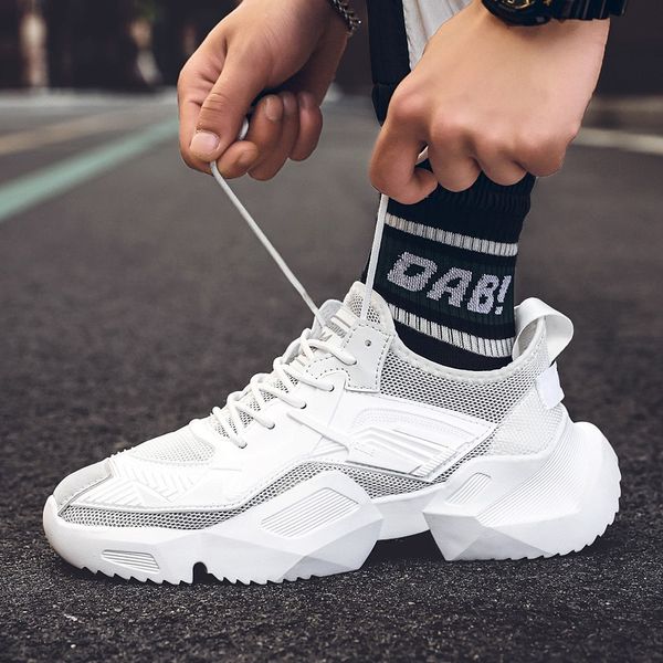 

insunningshoesformensneakerschunkydadshoesjoggingtrainersmanbreathablewalkingsportsheightincreasingshoes, Black