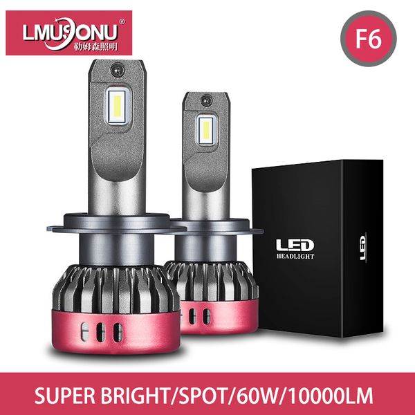 

lmusonu new 9-32v f6 car led headlights 6500k auto light 60w 10000lm h1 h3 h4 h7 h8 h11 9005 9006 9012