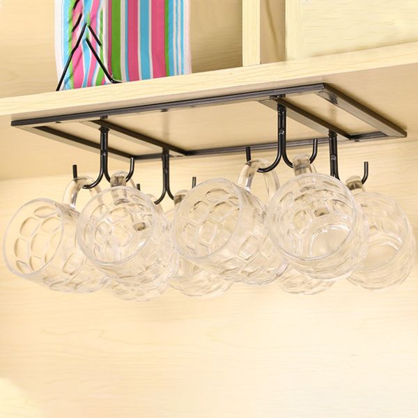 

drying glass iron 8 hooks organizer coffee cup mug holder hanging rack kitchen
