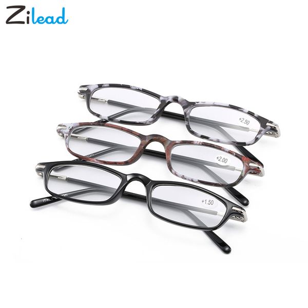 

zilead resin small frame fashion women anti vision fatigue reading glasses eyewear unbreakable easy taking presbyopia oculos, White;black