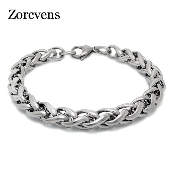 

zorcvens new woven stainless steel bracelet for men never fade, Black