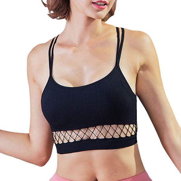 

gym clothing bras fitness sport bra sports womens yoga wirefree, White;black