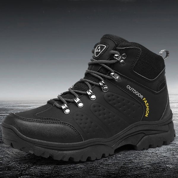 

sneakers men new spring and autumn outdoor high-hiking shoes lightweight large size men's shoes, Black