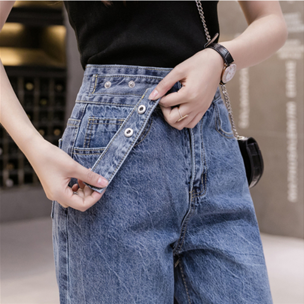 

blackday woman jeans high waist clothes wide leg denim clothing blue streetwear vintage quality 2020 fashion harajuku straight pants