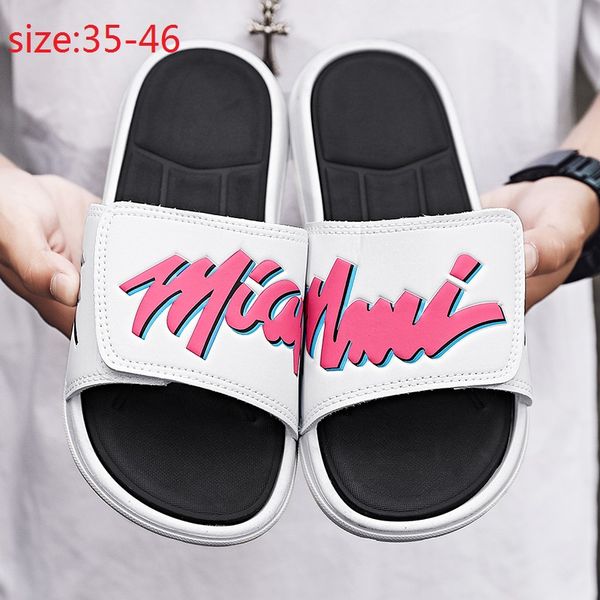 

2020 new beach sandals and slippers women thick bottom anti-skid slip drag couple men outdoor casual shoes large size 35-46, Black
