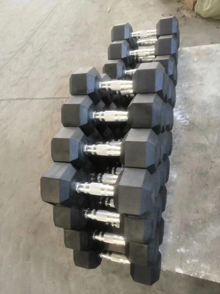 

hexagonal rubberized dumbbell (kg
