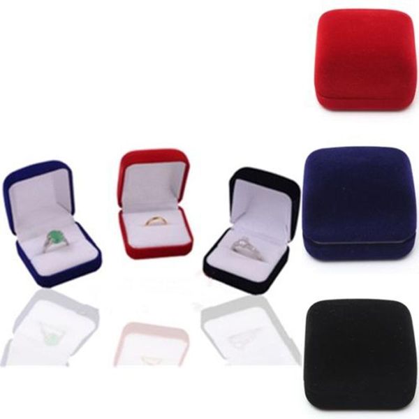 

2020factory fashion velvet engagement wedding earring ring pendant jewelry display birthday box gift fashion items, Black;white