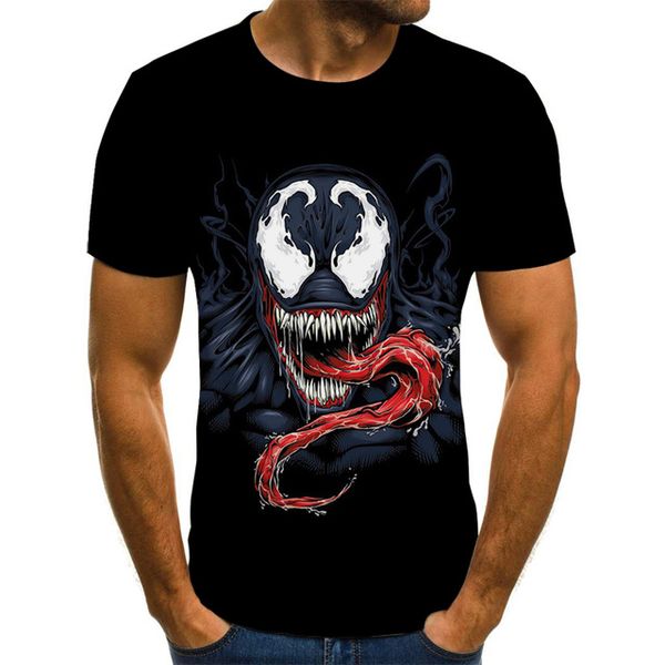 

venom sci-fi male boy clothing 3d print shirts humor comics horror men clothing