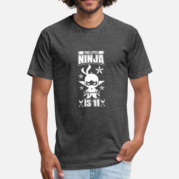 

this little ninja is 11th birthday japanese t shirt men design cotton crew neck standard crazy new fashion summer style slim shirt