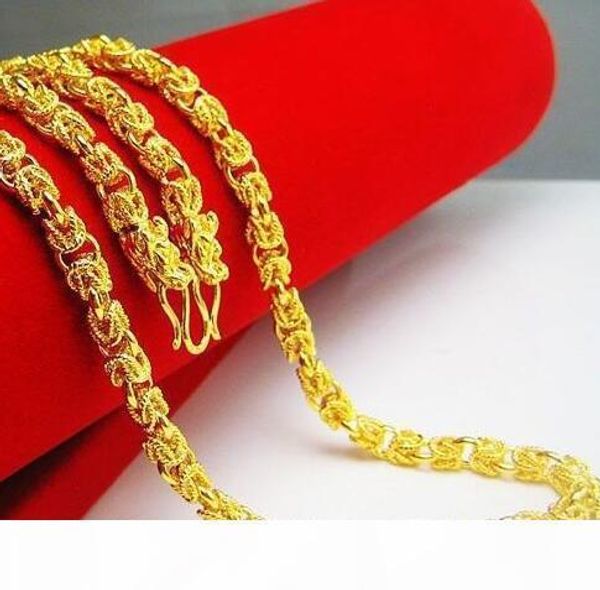 

necklace double dragon heads 14k yellow gold filled men bones chain gift, Silver