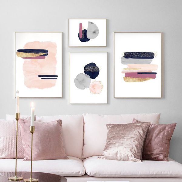 

современные аннотация золотой холсте геометрическая плакат nordic гостиная спальня девушка комната украшения стены вися изображение no frame