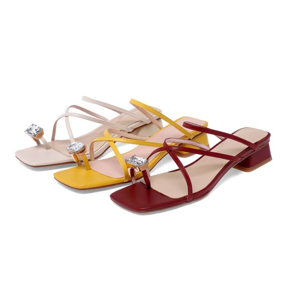 

brand genuine leather women shoes low-heeled comfortable summer women slipper heels, Black