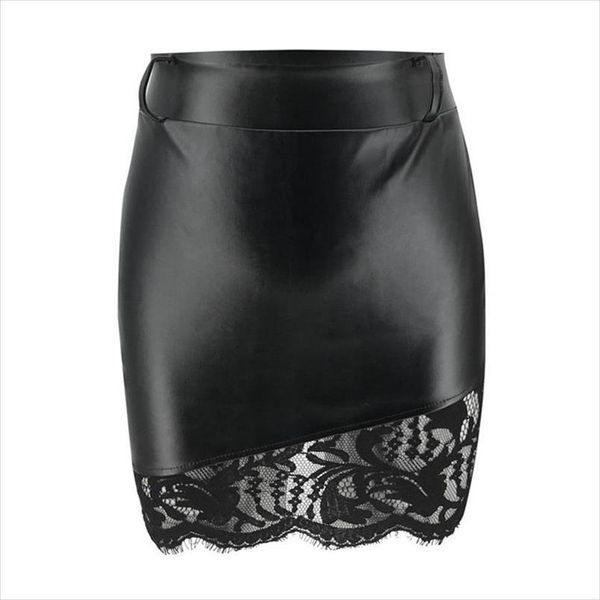 

women slim black skirts lace zipper short mini skirt office package hip mini skirts new 2020 empire waist pu pencil skirt