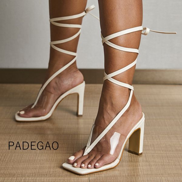 

2020 women sandals white cross-tied high-heeled sandals concise fashion women's, Black