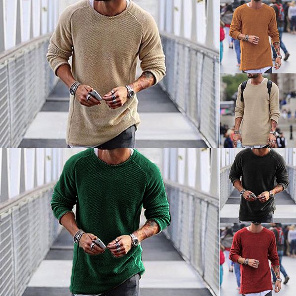 

spring autumn fashion men's o-neck casual slim fit knitwear long sleeve fashion men clothing knitted sweaters, White;black