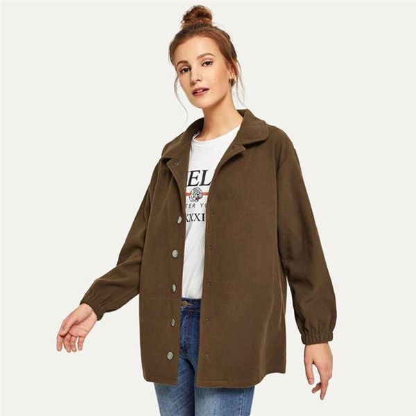 

ladies turnover collar loose fit coat women autumn jackets 2020 casual suits coat office attire fashion blouse y061, Black;brown