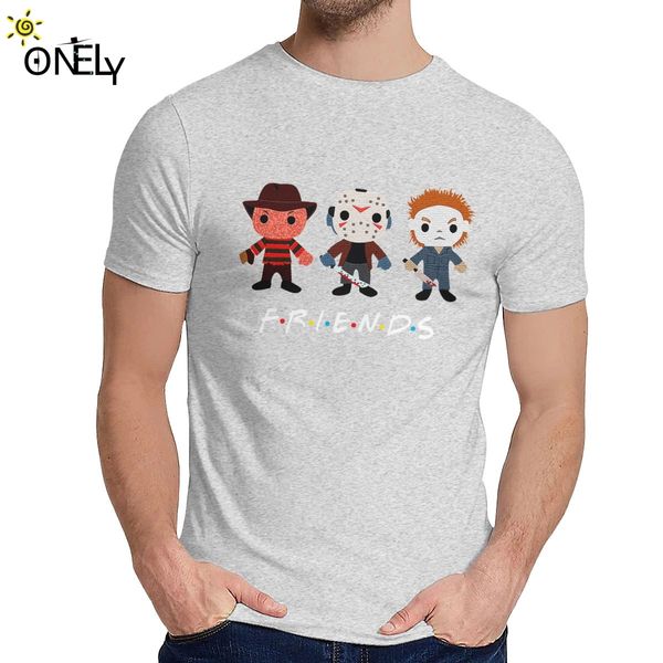 

man t shirt horror friends characters halloween 100% cotton 2019 classic round neck harajuku streetwear tee shirt
