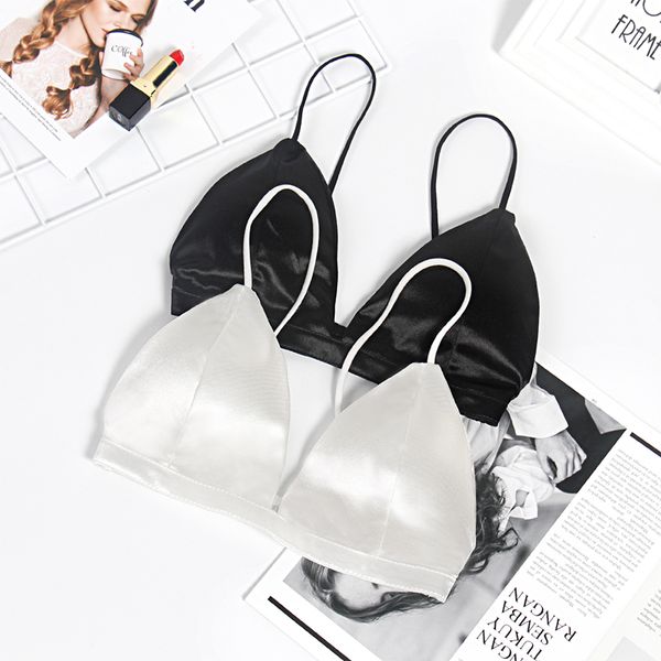 

bras summer bra women ice silk lady bralette push up fashion tube lingerie girl soft brassiere for b0086, Red;black