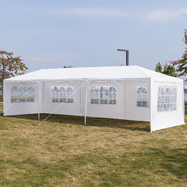 

8 sides 10x30ft 2 doors outdoor canopy party wedding tent white 3x9m gazebo pavilion with spiral tubes item