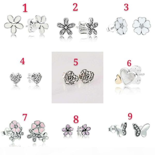 

новая мода серьги для женщин и девушки 925 стерлингового серебра серьги стад приспосабливать ювелирные изделия diy свадебные аксессуары мате, Golden;silver