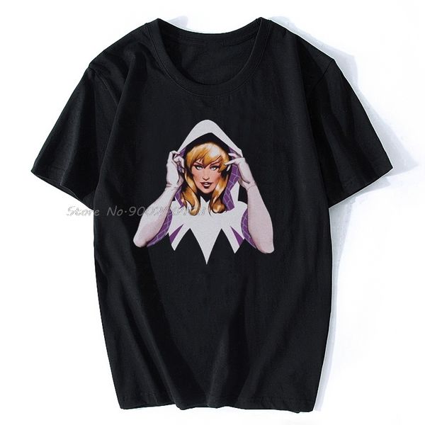 

spider-gwen reveal t-shirt colorful tee shirt men cotton tees anime harajuku streetwear
