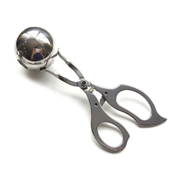 

meatball mold diy stainless steel meat maker kitchen ice tongs two size