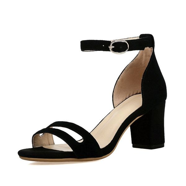 

sandals oversized stiletto high heels women shoes woman summer ladies, Black