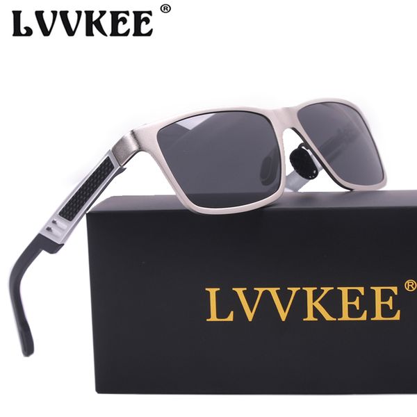 

lvvkee new male metal frame polarized sun glasses men's hd aluminum magnesium driving glasses masculino uv400, White;black