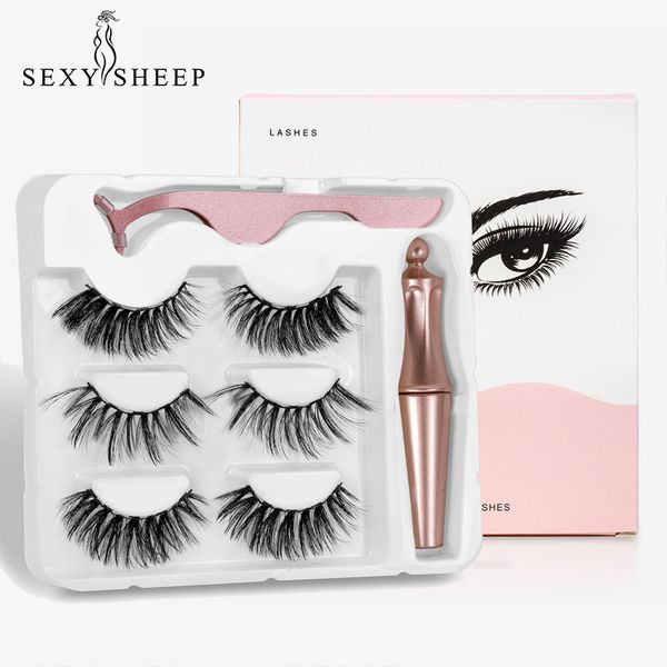 

magnetic eyelashes natural long magnetic liquid eyeliner & false eyelashes & tweezer set make up set eyelash extension