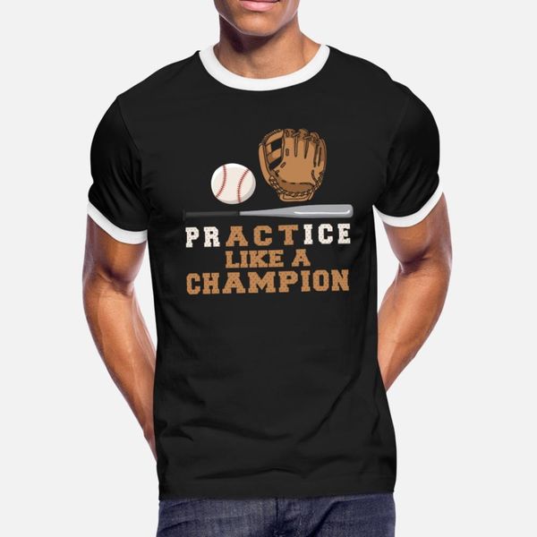 

practice like a champion baseball t shirt men create 100% cotton s-xxxl leisure cute humor spring letters shirt